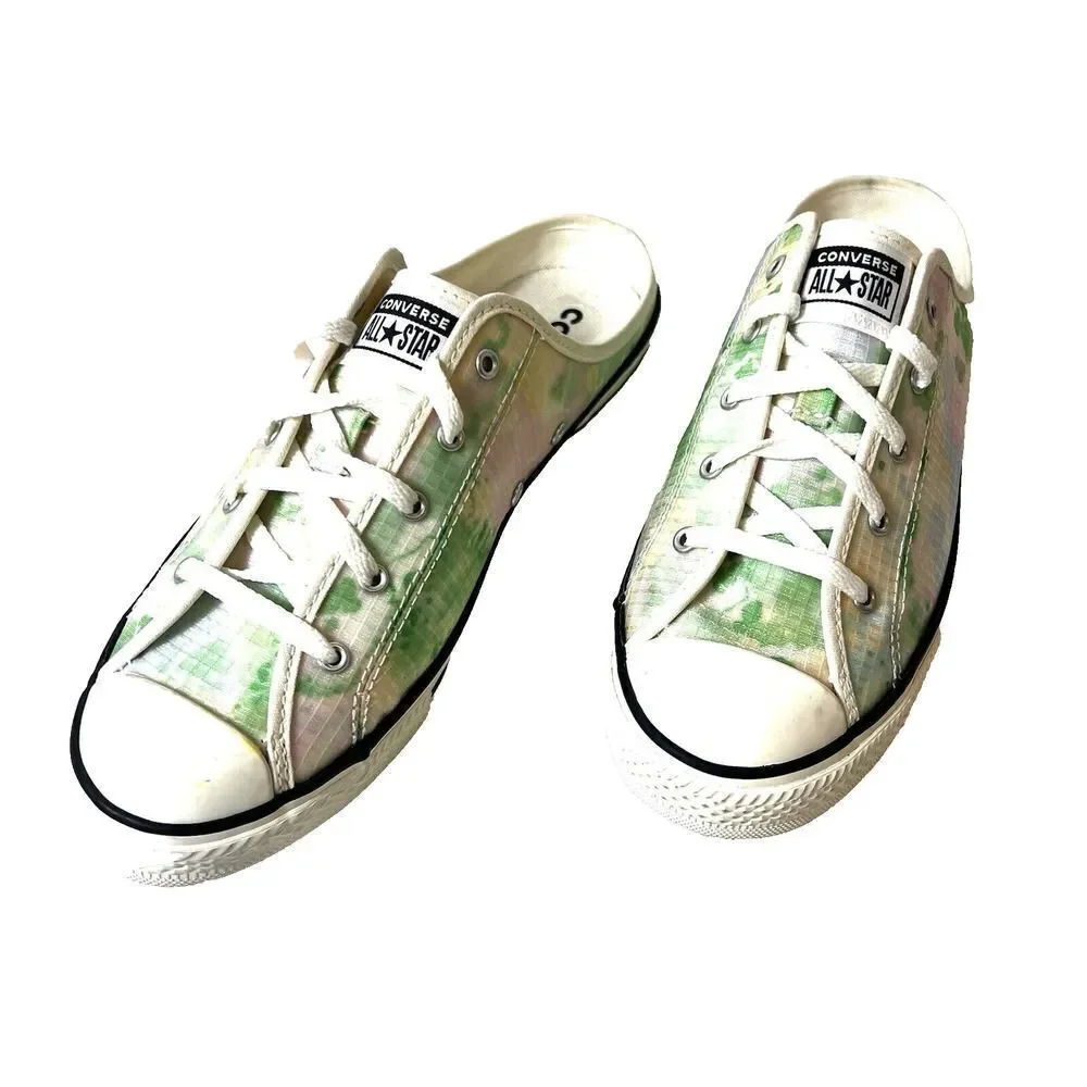 Converse All Star Multicolor Mule Shoes Womens Sz 6 Slip On Flats Comfort Casual
